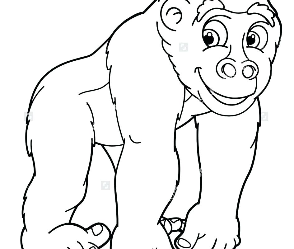 945x800 Stunning Silverback Gorilla Coloring Pages Gallery