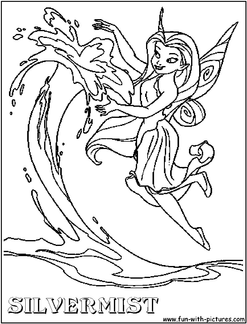 800x1050 Disney Fairy Silvermist Coloring Pages