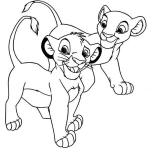 Simba And Nala Coloring Pages
