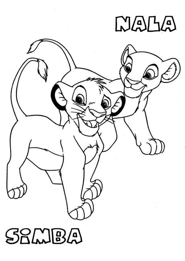 600x848 Awesome Simba And Nala Coloring Page