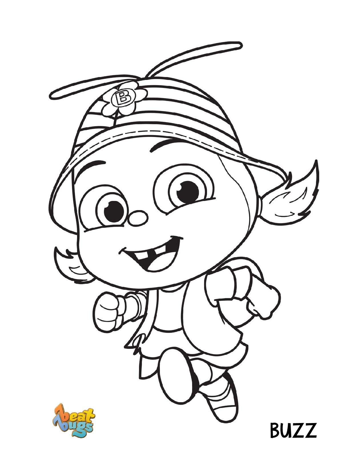 1275x1650 Printable Buzz From Beat Bugs Printable For Kids Free Coloring