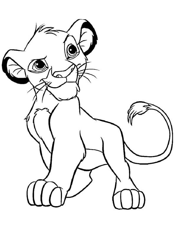 600x788 Simba Coloring Pages To Print Simba Standing Coloring Page