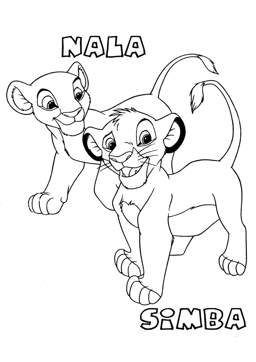 848x1200 Lion King Nala And Simba Free Coloring Page Animals, Disney