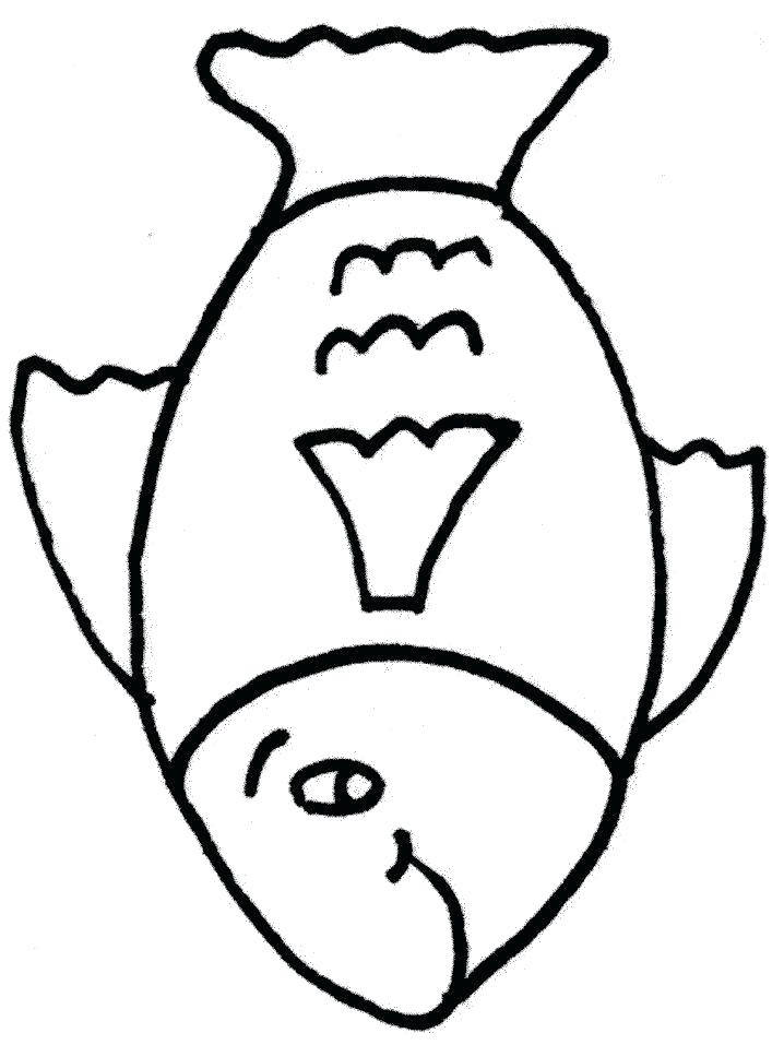 718x957 Simple Baby Animal Outlines Kids Coloring Simple Fish Outline