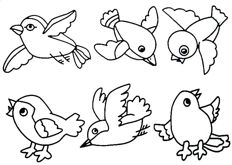 756x538 Bird Coloring Pages Bird Coloring Sheet Simple Decoration Birds