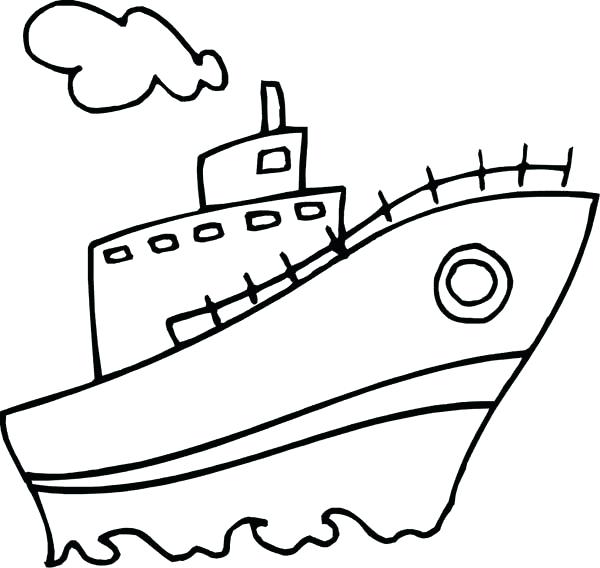 600x568 Boat Coloring Page Simple Boat Coloring Pages Coloring Pages