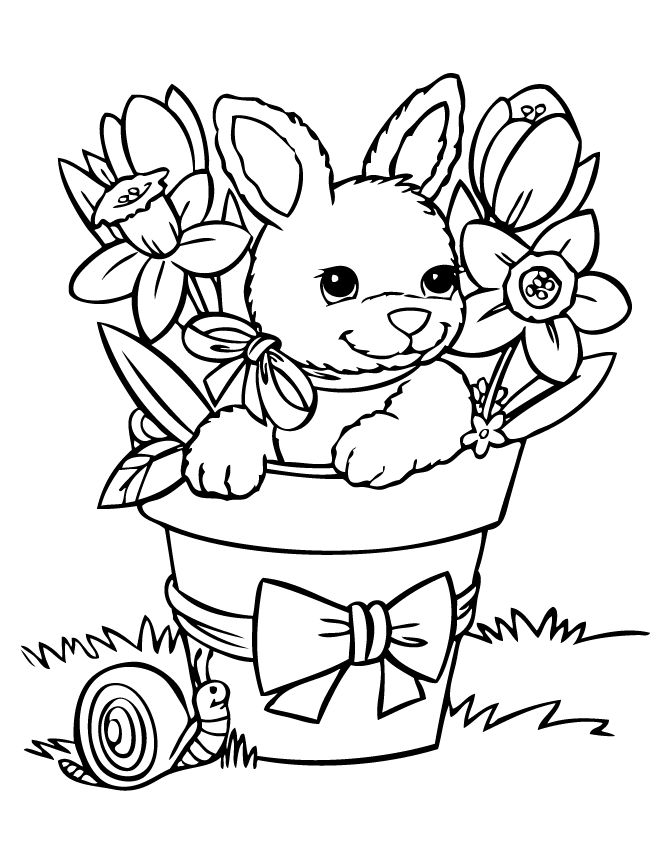 670x867 Bunny Coloring Pages