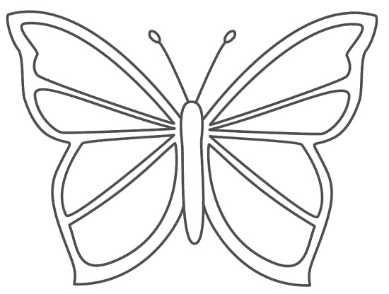550x416 Butterfly Coloring Pages For Kids Butterfly Coloring Pages Simple