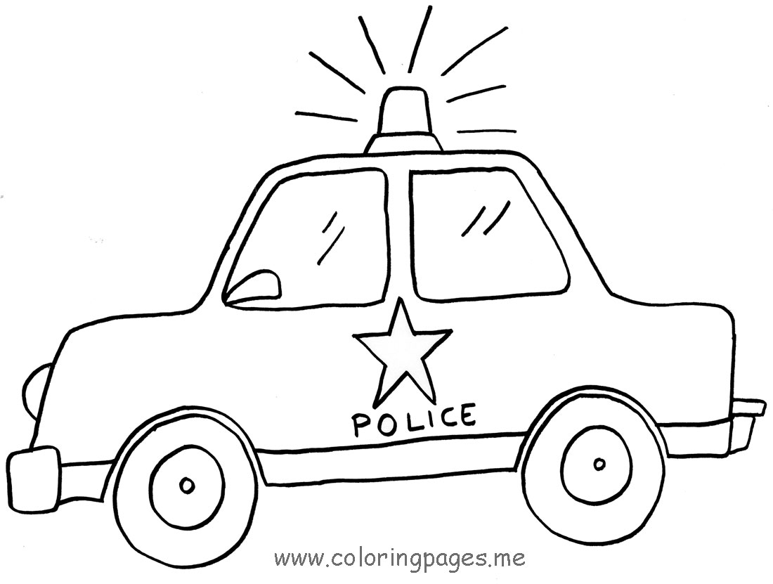 1100x831 Police Car Coloring Pages