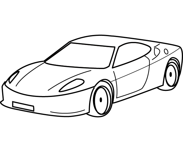 600x500 Car Coloring Pages