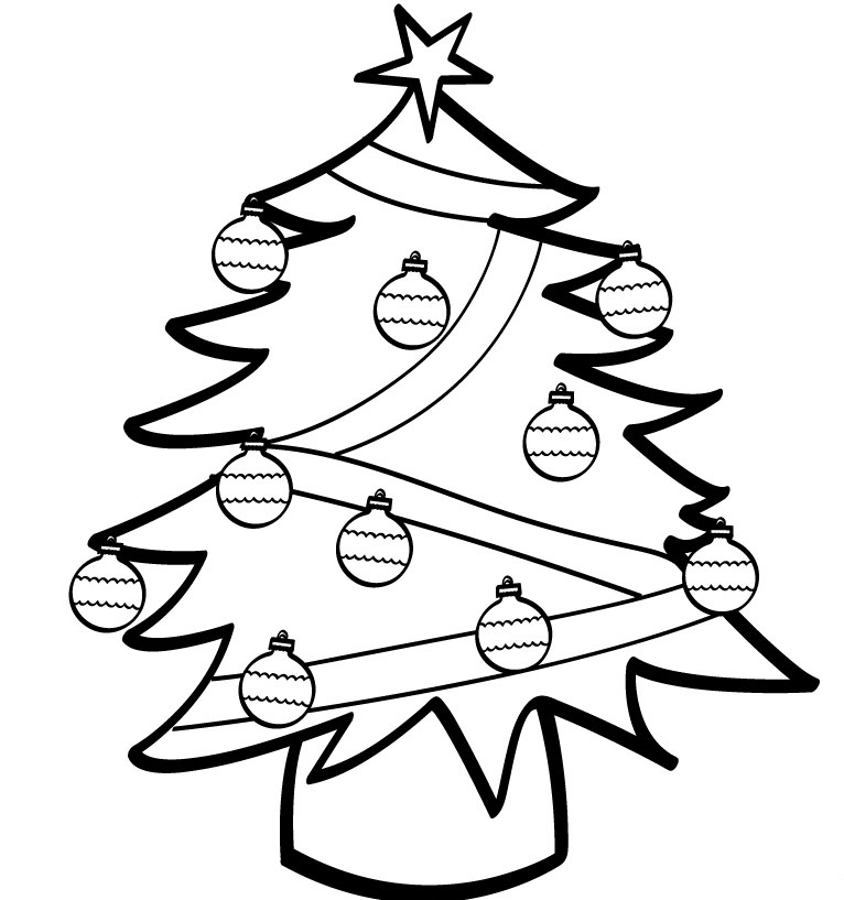 766x817 Simple Coloring Pages Christmas