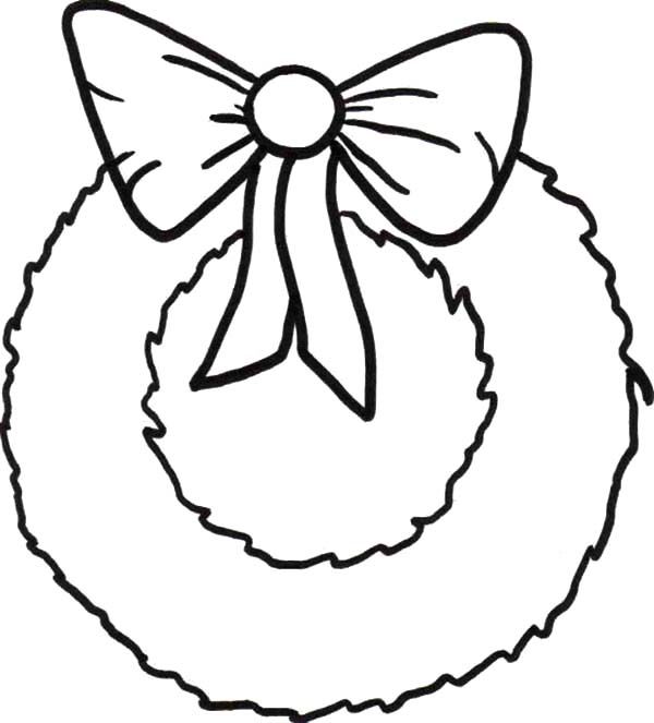 600x663 Christmas Coloring Page Ribbons
