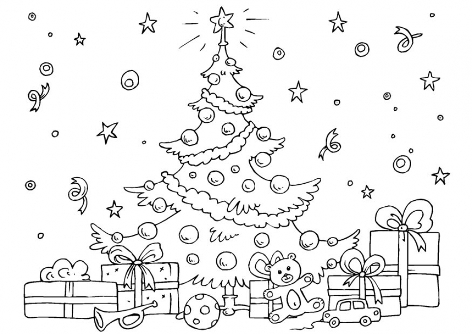 960x680 Free Christmas Tree Coloring Pages 20 Free Printable Christmas