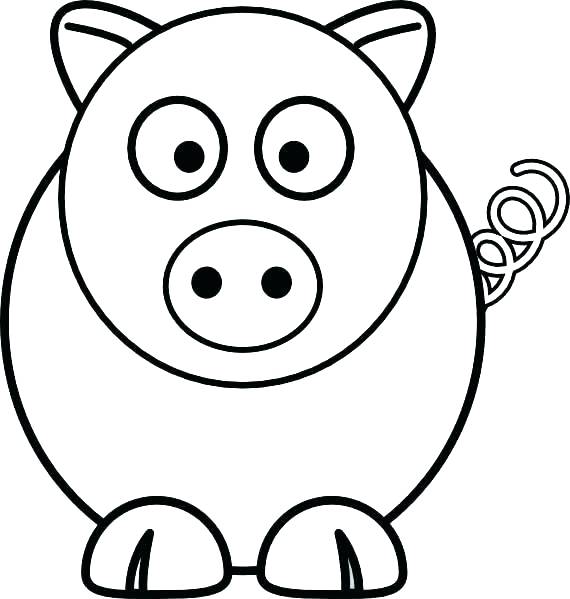 570x599 Pig Coloring Sheets Pig Coloring Picture Simple Coloring Pages
