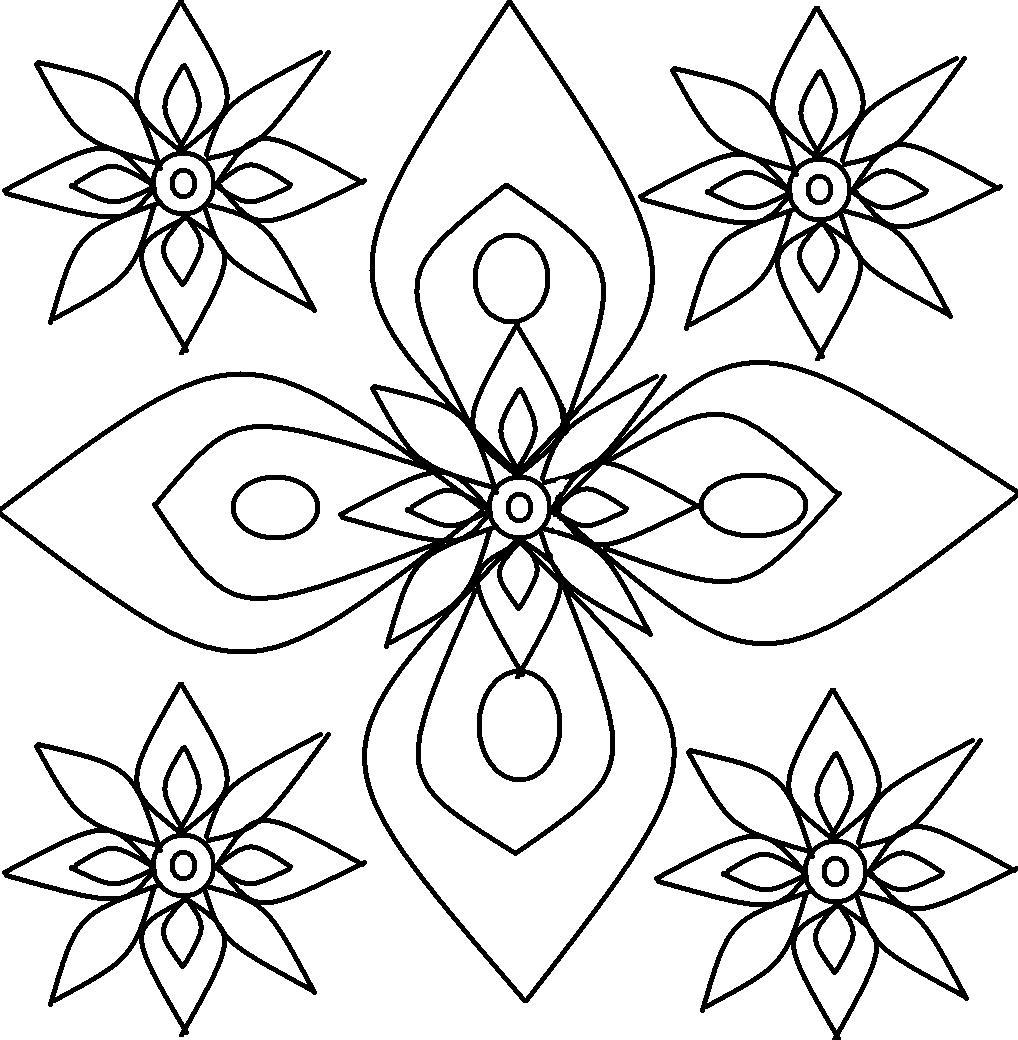 1018x1040 Free Printable Rangoli Coloring Pages For Kids