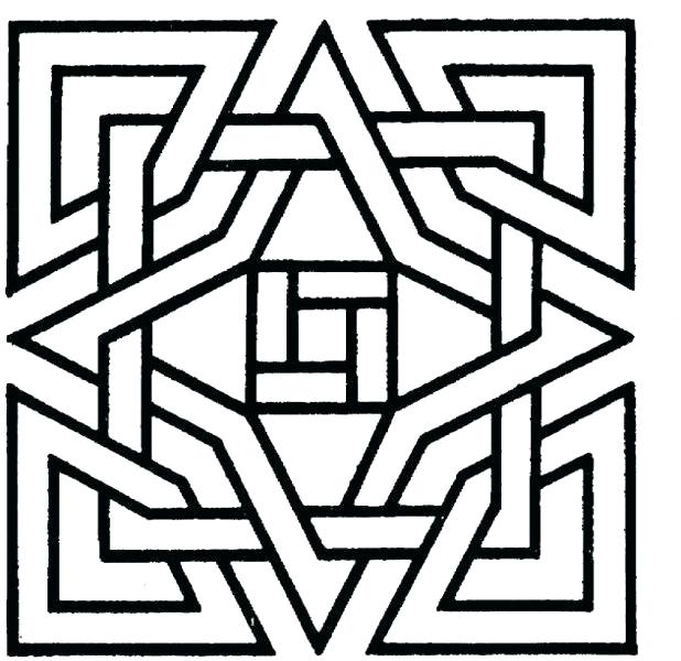618x600 Simple Geometric Pattern Coloring Pages Cool Patterns Design