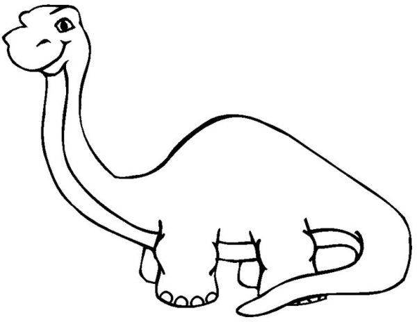 600x464 Amazing Simple Dinosaur Coloring Pages