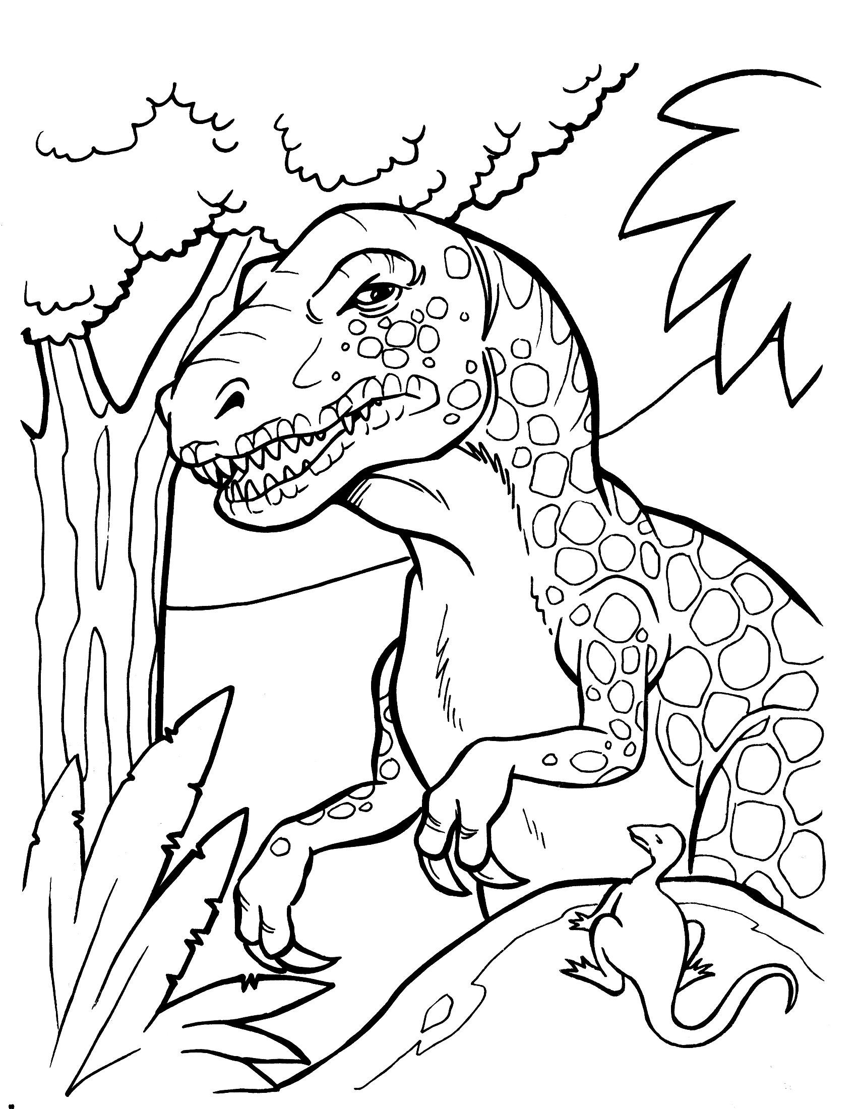 1700x2200 Free Printable Dinosaur Coloring Pages To Print