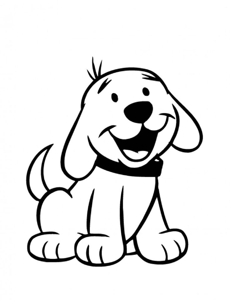 Simple Dog Coloring Pages