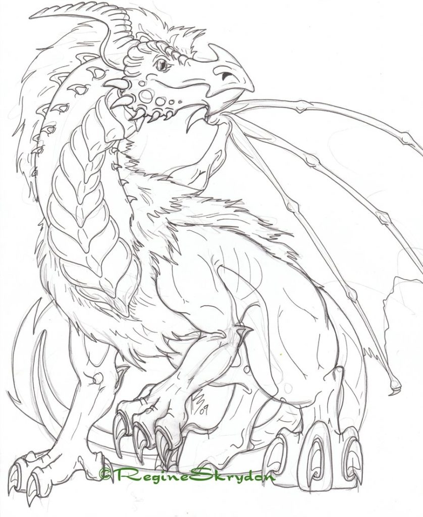 Simple Dragon Coloring Pages
