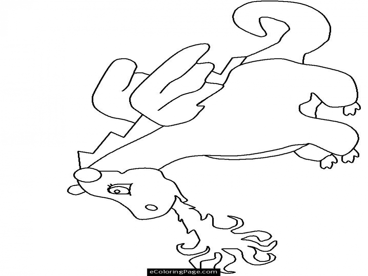 1280x960 Cute Fire Dragon Coloring Simple Pages