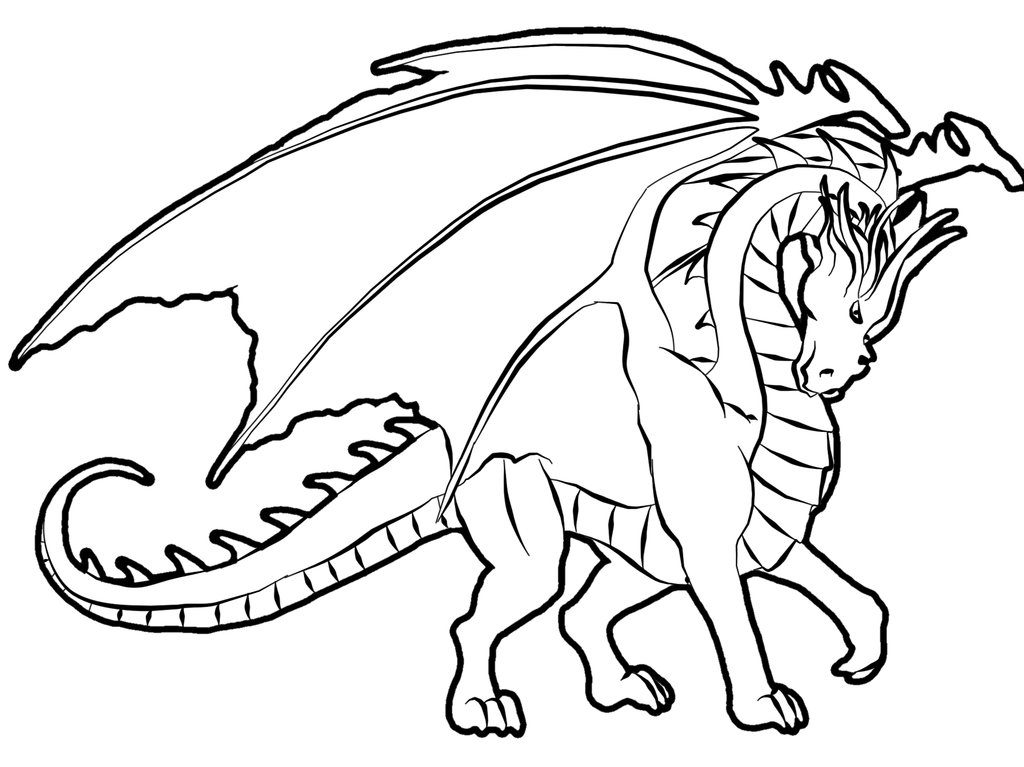 1024x767 Amazing Of Simple Free Dragon Coloring Pages About Dragon