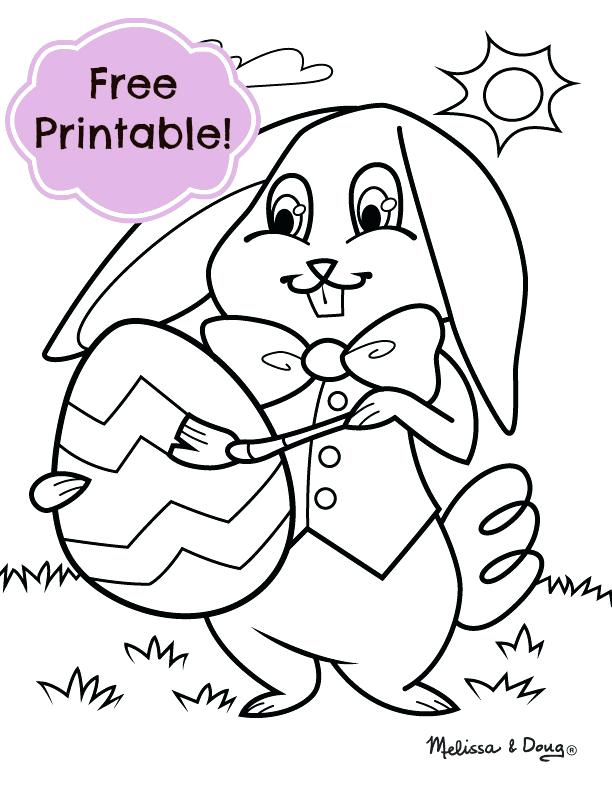 612x792 Easter Bunny Coloring Page Printable Bunny Coloring Pages Egg