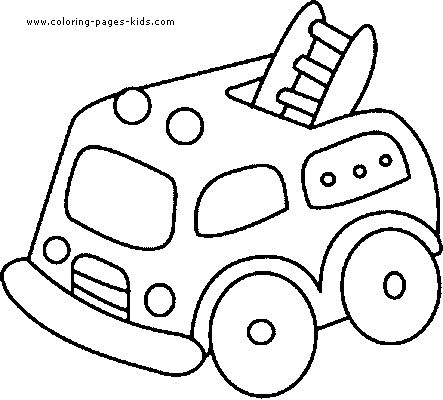 Simple Fire Truck Coloring Pages