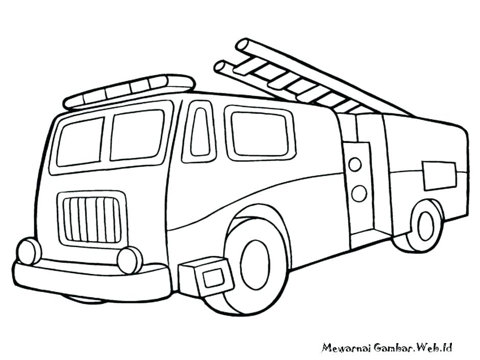 940x705 Fire Truck Coloring Pages Fire Truck Simple Model Of Fire Truck