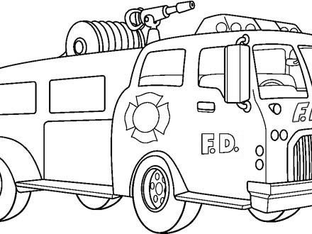 440x330 45 Fire Truck Coloring Pages, Cartoon Fire Truck Coloring Page