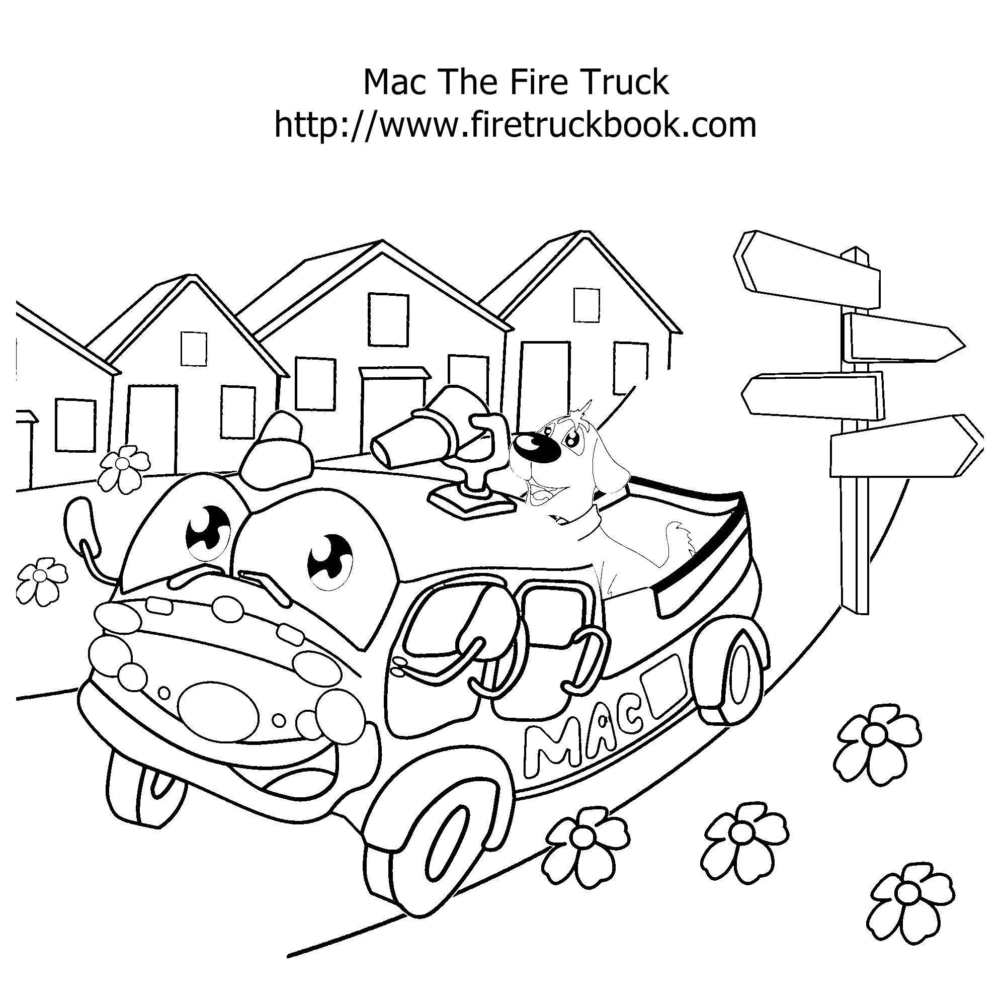 2000x2000 Simple Fire Truck Coloring Pages To Print On Fire Truck Coloring