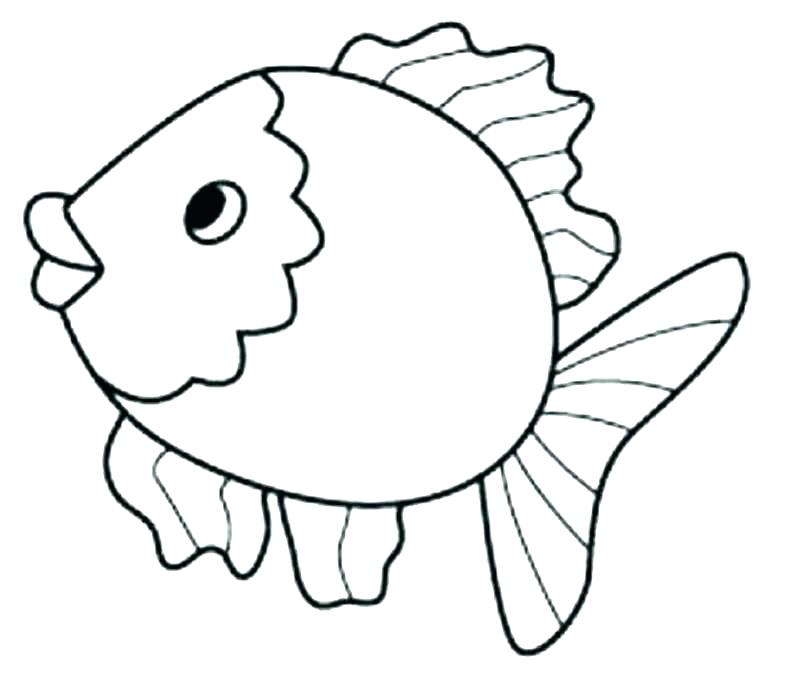Simple Fish Coloring Pages