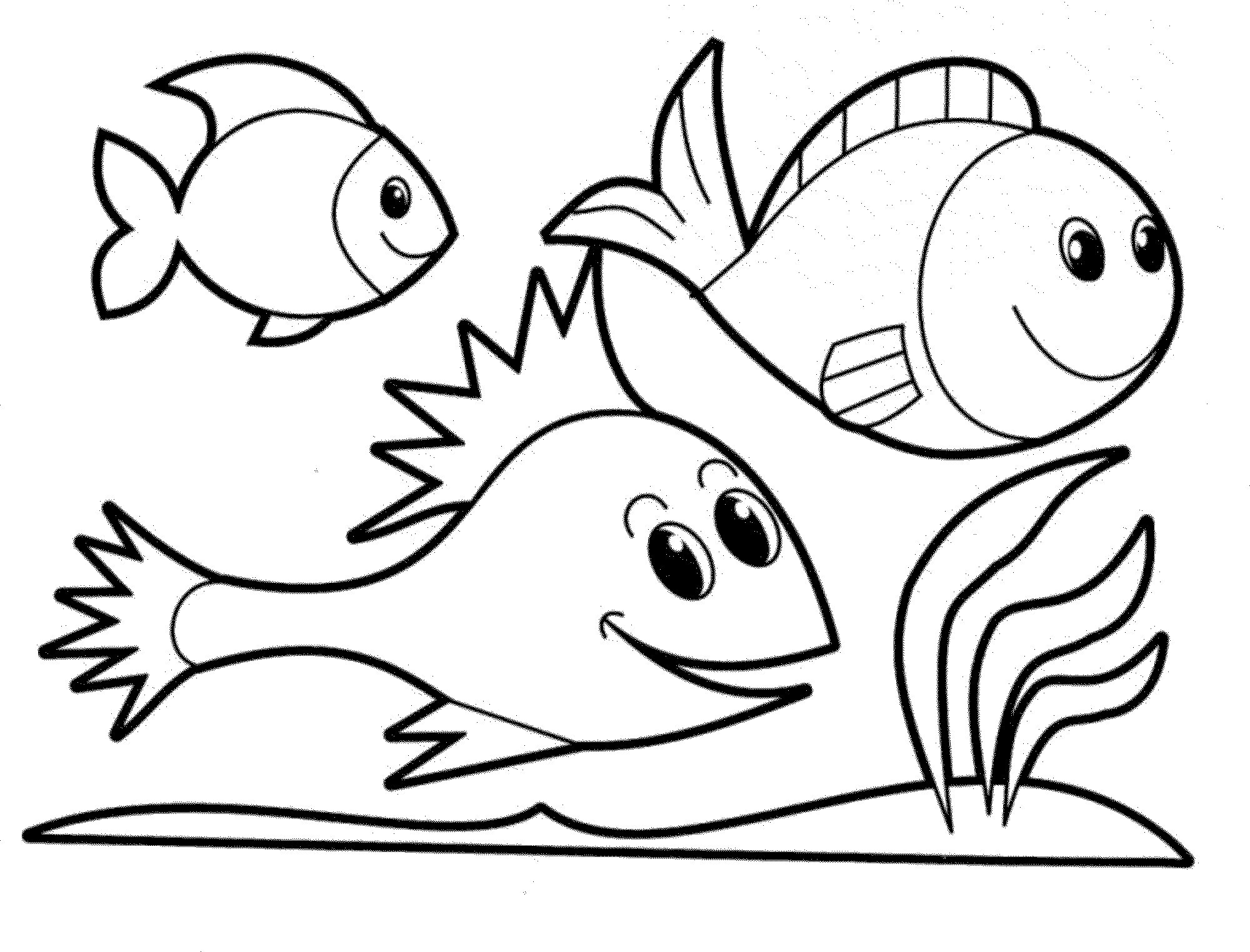 2000x1524 Loaves And Fishes Coloring Page To Print Of Tropical Fish Pages