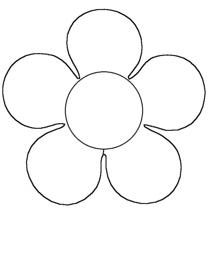 412x550 Simple Flower Coloring Pages