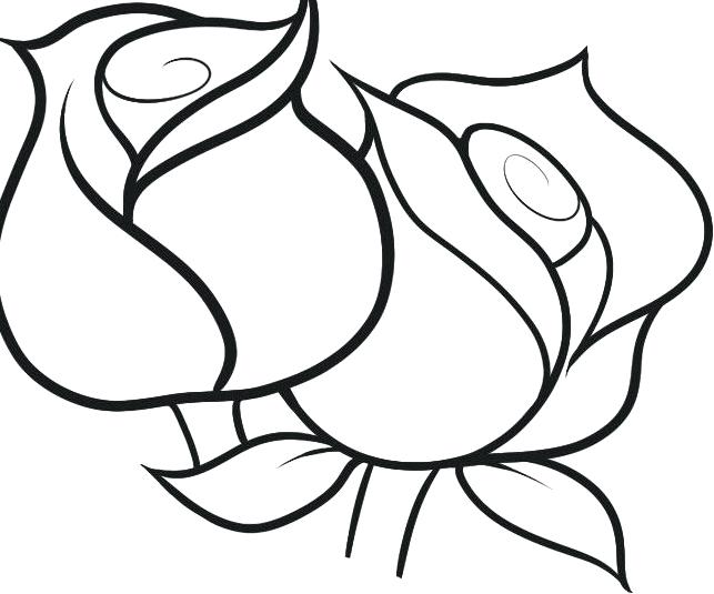 643x535 Simple Flower Coloring Pages Coloring Pages Draw Easy Flowers Free