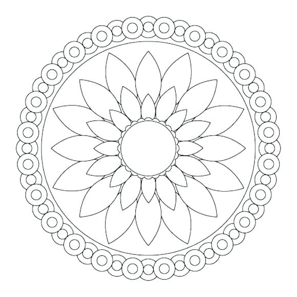 580x580 Simple Flower Coloring Sheets Kids Coloring Easy Flower Coloring