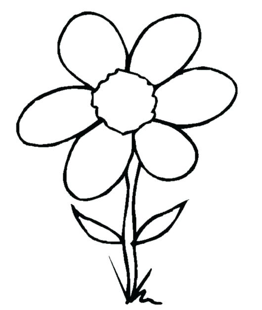 530x627 Coloring Pages Kids Flower Coloring Sheets Simple Flower Coloring