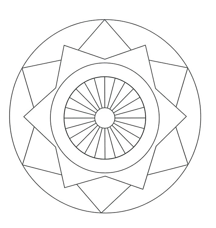 Simple Geometric Coloring Pages