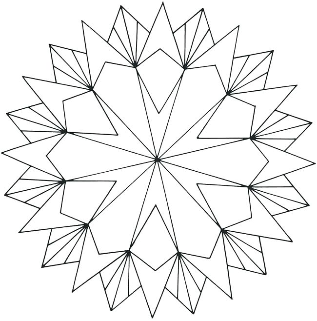 650x658 3d Geometric Pattern Coloring Pages Geometrical Design Coloring