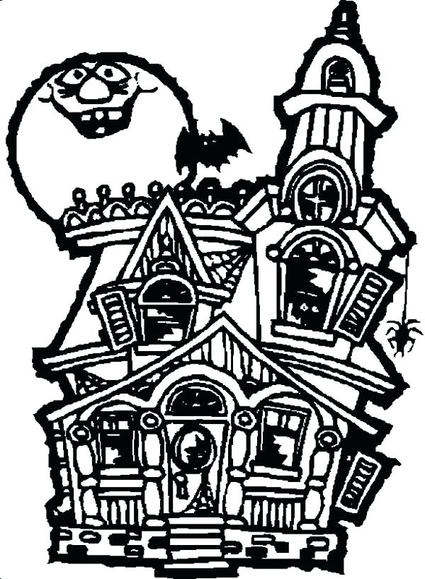 600x818 Coloring Pages Disney Pdf Haunted House Page Free Printable