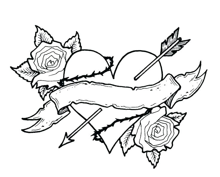 736x593 Simple Heart Coloring Pages Simple Heart Coloring Pages Heart