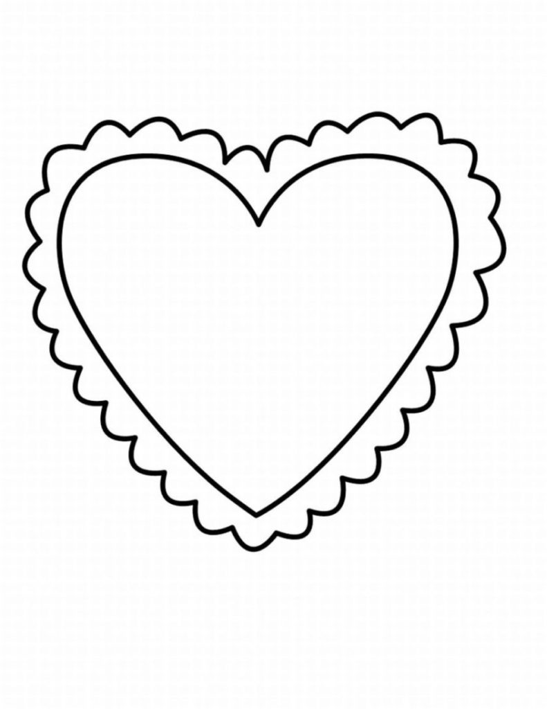 791x1024 Best Simple Heart Coloring Pages Free 1877 Printable