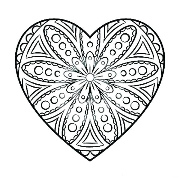 600x600 Coloring Pages Of A Heart Simple Heart Coloring Pages Heart