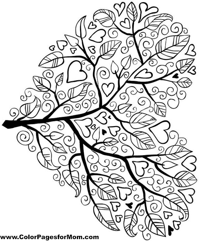 Simple Heart Mandala Coloring Pages