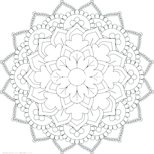 520x520 Heart Mandala Coloring Pages Heart Mandala Coloring Pages Download