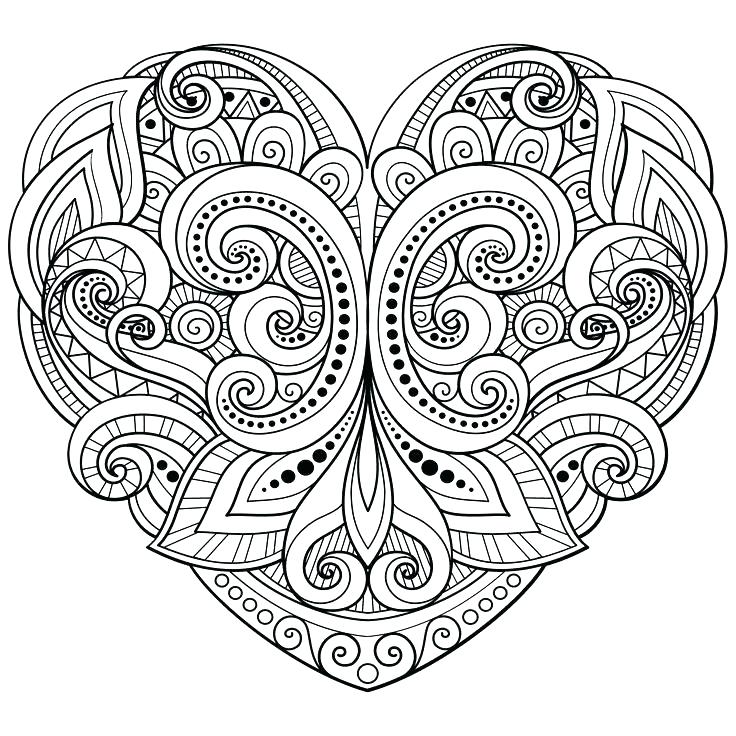 736x736 Heart Mandala Coloring Pages Simple Heart Mandala Coloring Pages