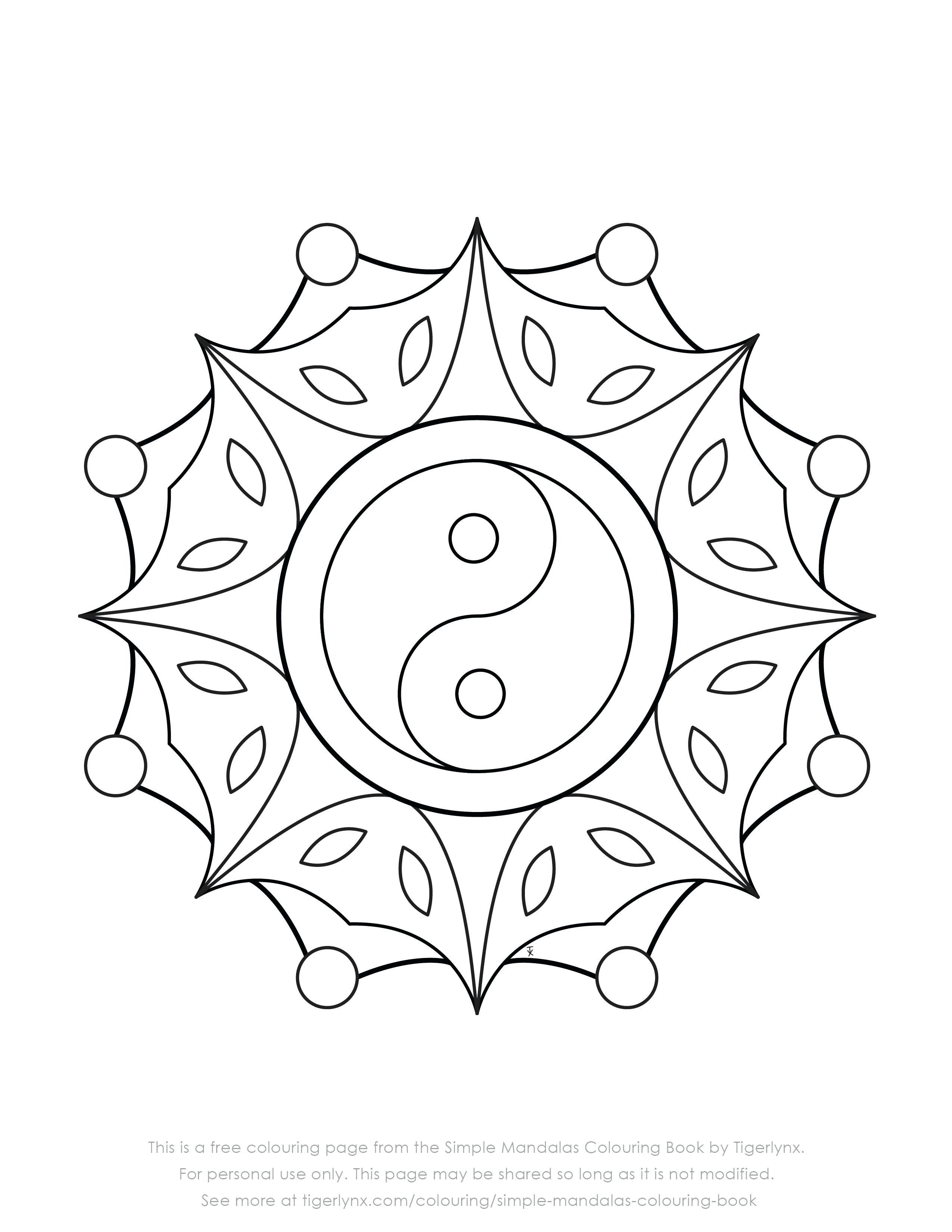 2550x3300 Coloring Page ~ Simple Mandala Coloring Pages Download Flower