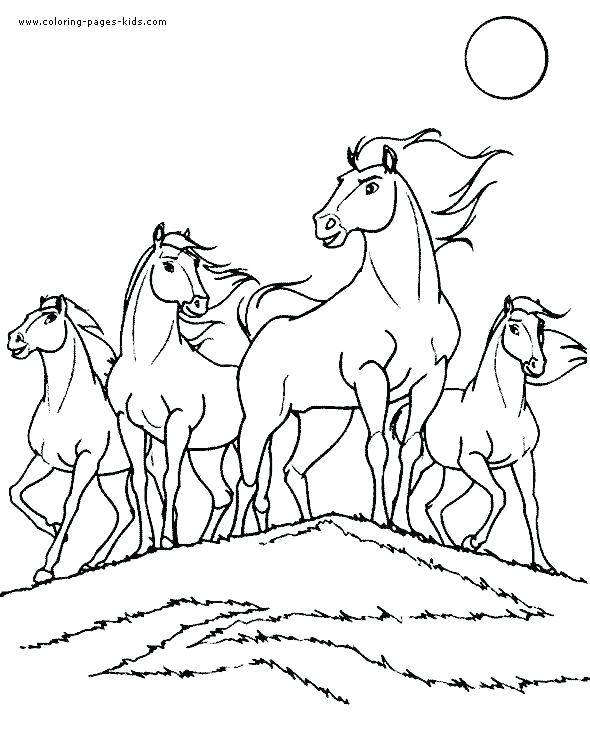 590x733 Simple Horse Coloring Pages