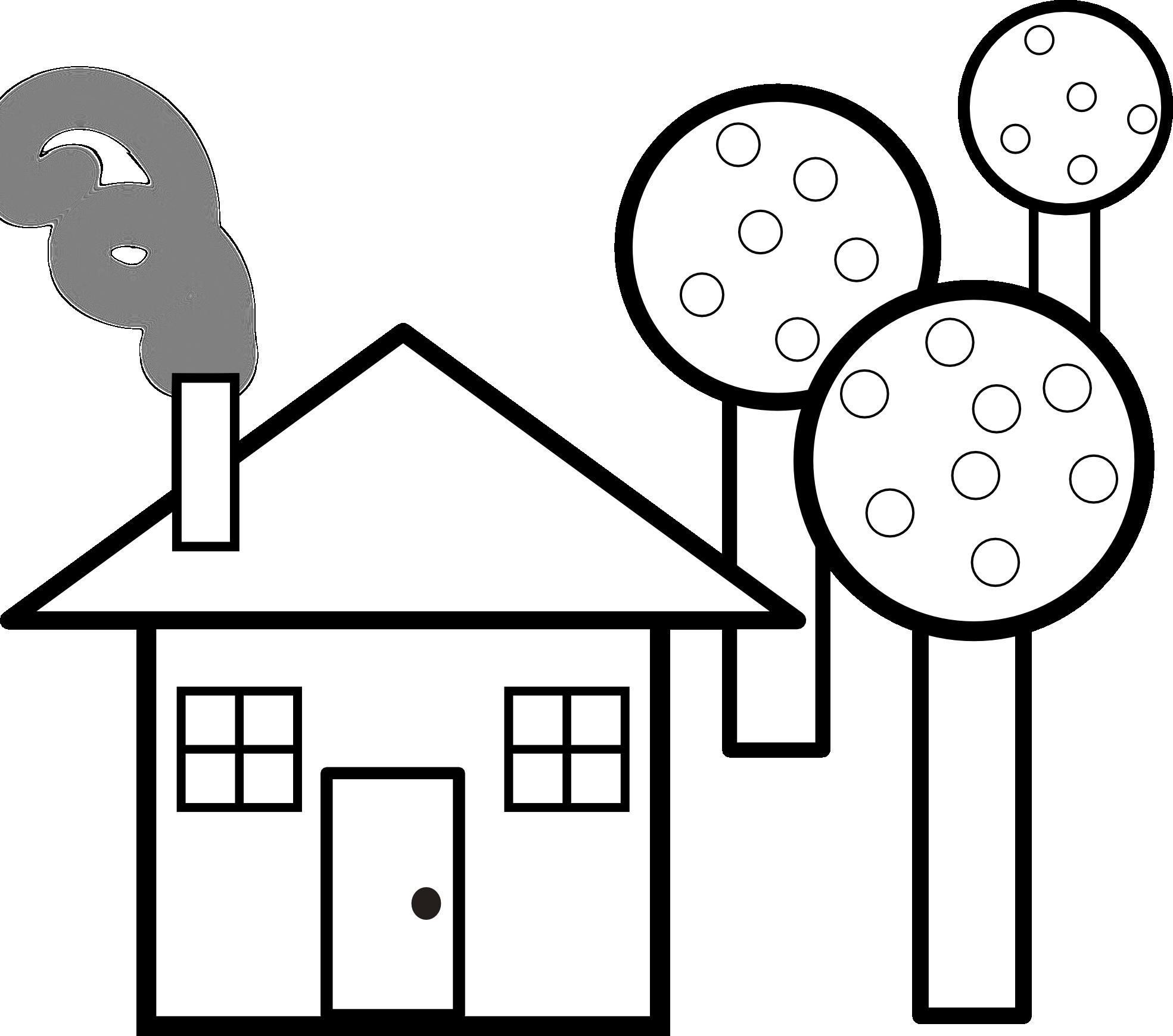 1969x1739 Simple House Coloring Picture Simple Colorings