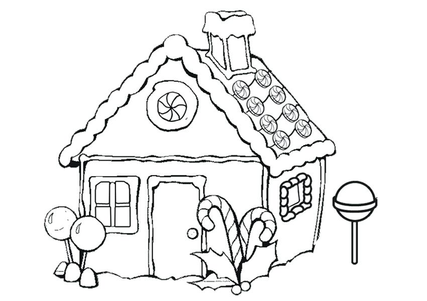 850x600 Snowflake Patterns Printable Gingerbread House Coloring Pages
